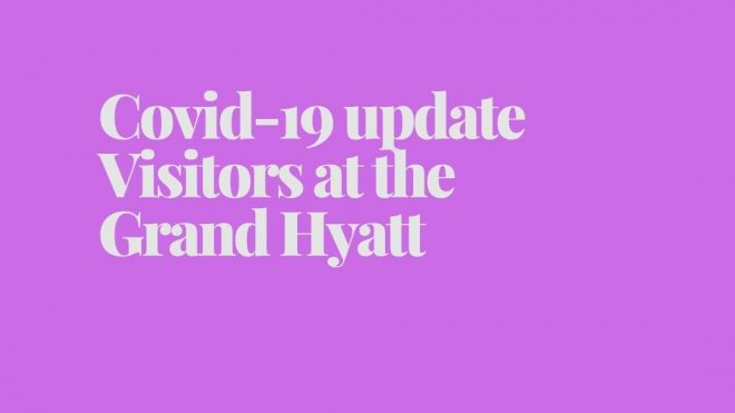 Visitors at the Grand Hyatt
