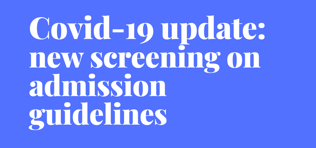 Screening on admission